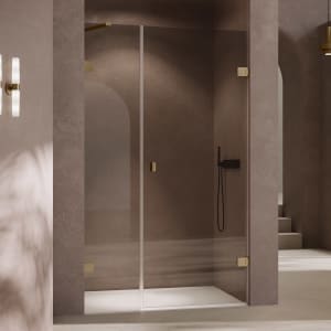 HÜPPE SolvaPro Schwingtür mit Nebenteil in Nische 120,1-270 x 200,1-220 cm, ohne Anti-Plaque