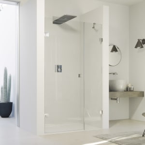 HÜPPE SolvaPro Schwingtür mit Nebenteil in Nische 120,1-280 x 120-200 cm, mit Anti-Plaque