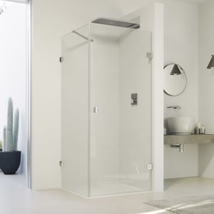 HÜPPE SolvaPro Schwingtür mit Seitenwand 50-90 x 200,1-220 cm, ohne Anti-Plaque