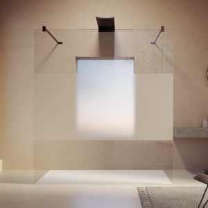 HÜPPE SolvaPro Seitenwand freistehend 120,1-180 x 120-200 cm, mit Anti-Plaque