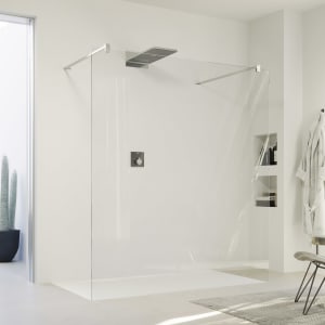 HÜPPE SolvaPro Seitenwand freistehend 30-120 x 120-200 cm, ohne Anti-Plaque