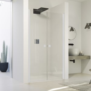 HÜPPE SolvaPro Pendeltür in Nische 120,1-180 x 120-200 cm, mit Anti-Plaque