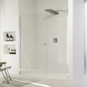 HÜPPE SolvaPro Schwingtür mit Nebenteil in Nische 120,1-280 x 120-200 cm, mit Anti-Plaque