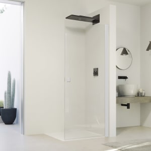 HÜPPE SolvaPro Schwingtür für Nische und Seitenwand 100 x 200 cm, ohne Anti-Plaque