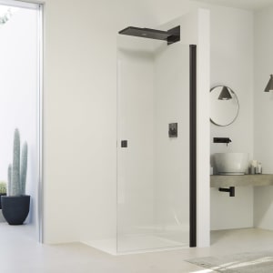 HÜPPE SolvaPro Schwingtür für Nische und Seitenwand 50-90 x 200,1-220 cm, ohne Anti-Plaque