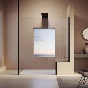 HÜPPE SolvaPro Seitenwand alleinstehend 30-120 x 120-200 cm, mit Anti-Plaque