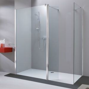 HÜPPE 501 Design pure Walk-In Seitenwand mit beweglichem Segment 100 x 200 cm, Glas mit Anti-Plaque