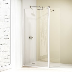 HÜPPE Design elegance Walk-In Seitenwand mit beweglichem Segment 120 x 200 cm, mit Anti-Plaque