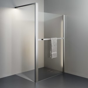 HÜPPE Sphere 4-Eck Walk-In Seitenwand alleinstehend 116 - 122 cm, mit Licht