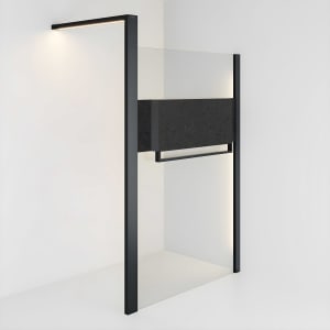 HÜPPE Sphere 4-Eck Walk-In Seitenwand alleinstehend 156,5 - 162 cm, mit Licht