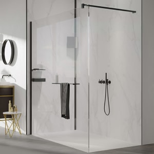 HÜPPE Select+ Walk-In Seitenwand alleinstehend 8 mm, 120 x 200 cm, mit Querbügel und Handtuchhalter