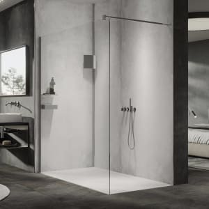 HÜPPE Xtensa pure 4-Eck Seitenwand 1-teilig Sondermaß bis 200 cm Höhe