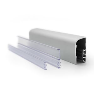 HÜPPE Design pure Ergänzungsset U-Kabine für Schwingtür mit festem Segment