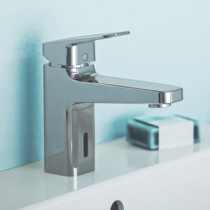 Ideal Standard Ceraplan iX Waschtischarmatur H90, mit Push-Open Ventil, Hybritarmatur, mit Sensorfunktion, Bluestart,