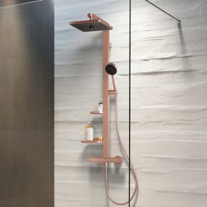 Ideal Standard Ceratherm ALU+ Duschsystem Aufputz, mit Thermostat 34,5 x 50,1 x 111,3 cm