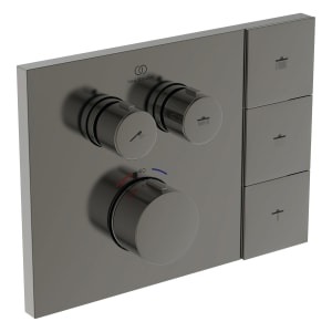 Ideal Standard Ceratherm Thermostat-Armatur Unterputz mit Navigo® Brausewähler, passend für Solos Kopfbrausen mit Fernbedienung