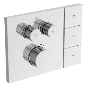 Ideal Standard Ceratherm Thermostat-Armatur Unterputz mit Navigo® Brausewähler, passend für Solos Kopfbrausen mit Fernbedienung