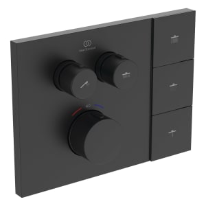 Ideal Standard Ceratherm Thermostat-Armatur Unterputz mit Navigo® Brausewähler, passend für Solos Kopfbrausen mit Fernbedienung