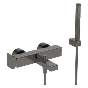 Ideal Standard Extra Badearmatur, Aufputz, Ausladung 21 cm, mit Stab-Handbrause