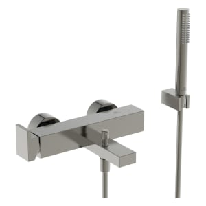 Ideal Standard Extra Badearmatur, Aufputz, Ausladung 21 cm, mit Stab-Handbrause