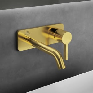 Ideal Standard Joy Wand-Waschtischarmatur, eckige Rosette, Auslauf 18 cm