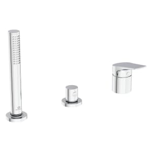 Ideal Standard La Dolce Vita 3-Loch-Badearmatur für Wannenrand mit Handbrause-Set, ohne Auslauf