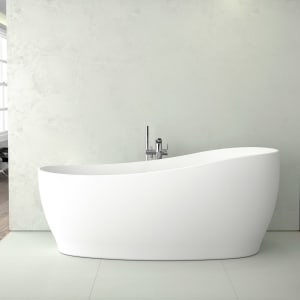 Ideal Standard Around freistehende Körperform-Badewanne 180 x 85 cm, inkl. Ab- und Überlauflaufgarnitur