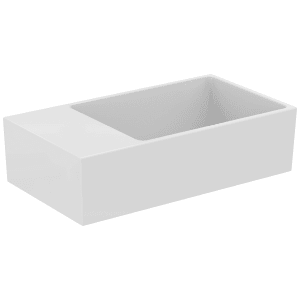 Ideal Standard Extra Handwaschbecken 45 cm, Hahnbank links, ohne Hahnloch, mit Überlauf, geschliffen