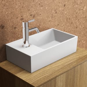Ideal Standard Extra Handwaschbecken 45 cm, Hahnbank links, 1 Hahnloch, mit Überlauf
