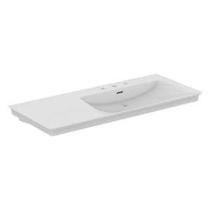 Ideal Standard La Dolce Vita Möbelwaschtisch 126 cm, mit 3 Hahnlöchern, mit Überlauf, Ablage links