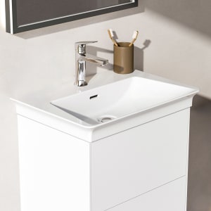 Ideal Standard La Dolce Vita Möbelwaschtisch 56 cm, mit 1 Hahnloch und Überlauf, mit IdealPlus