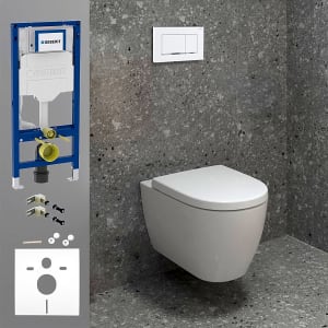 Ideal Standard Lastani Wand-WC Komplettset mit Geberit DuoFix Element