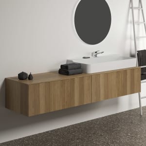 Ideal Standard Conca Waschtischunterschrank 200 cm, mit Ausschnitt wählbar, 2 Auszüge