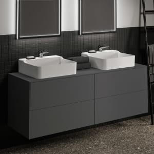 Ideal Standard Conca Waschtischunterschrank 160 cm, mit Ausschnitt wählbar, 4 Auszüge