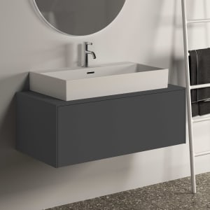 Ideal Standard Conca Waschtischpaket 100 x 49,5 cm, mit Hahnloch, mit Spiegel, 1 Auszug