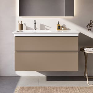 Ideal Standard Finesse Waschtischunterschrank 100 cm mit 2 Auszügen, asymmetrisch links, für Möbelwaschtisch