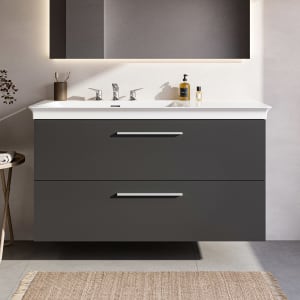 Ideal Standard i.life B Waschtischunterschrank 100 cm mit 2 Auszügen, asymmetrisch links