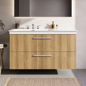 Ideal Standard i.life B Waschtischunterschrank 100 cm mit 2 Auszügen, asymmetrisch links