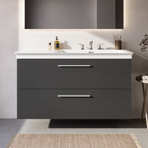 Ideal Standard i.life B Waschtischunterschrank 120 cm mit 2 Auszügen, asymmetrisch rechts