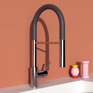 Ideal Standard Gusto Küchenarmatur Ausladung 22,5 cm Semi-Pro 2-Funktionsbrause