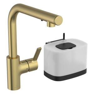 Ideal Standard Gusto Küchenarmatur Ausladung 23,2 cm L-Auslauf mit Seife