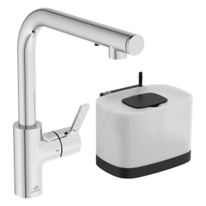 Ideal Standard Gusto Küchenarmatur Ausladung 23,2 cm L-Auslauf mit Seife