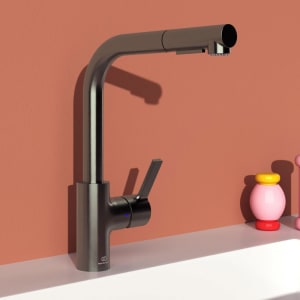 Ideal Standard Gusto Küchenarmatur Ausladung 23,5 cm L-Auslauf 2F-Brause