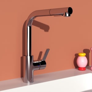 Ideal Standard Gusto Küchenarmatur Ausladung 23,5 cm L-Auslauf 2F-Brause