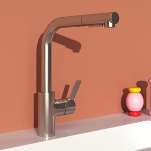 Ideal Standard Gusto Küchenarmatur Ausladung 23,5 cm L-Auslauf 2F-Brause