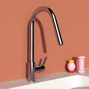 Ideal Standard Gusto Küchenarmatur Ausladung 24,1 cm 2-Funktions-Brause