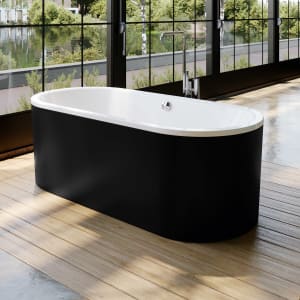 Kaldewei CLASSIC DUO OVAL freistehend Mod. 113-7 Badewanne mit Schürze 170 x 75 cm, mit Perl-Effekt