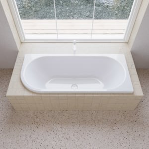 Kaldewei CENTRO DUO 1 LINKS Mod. 129 Eckbadewanne 170 x 75 cm, links abgerundet, mit Invisible Grip
