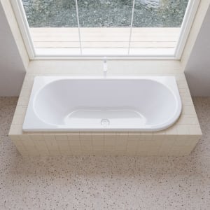 Kaldewei CENTRO DUO 1 RECHTS Mod. 130 Eckbadewanne 170 x 75 cm, rechts abgerundet, mit Invisible Grip