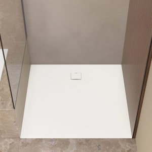 Kaldewei ALUVIA 3253 Duschwanne 90 x 90 cm aus SolidLite, mit Invisible Grip